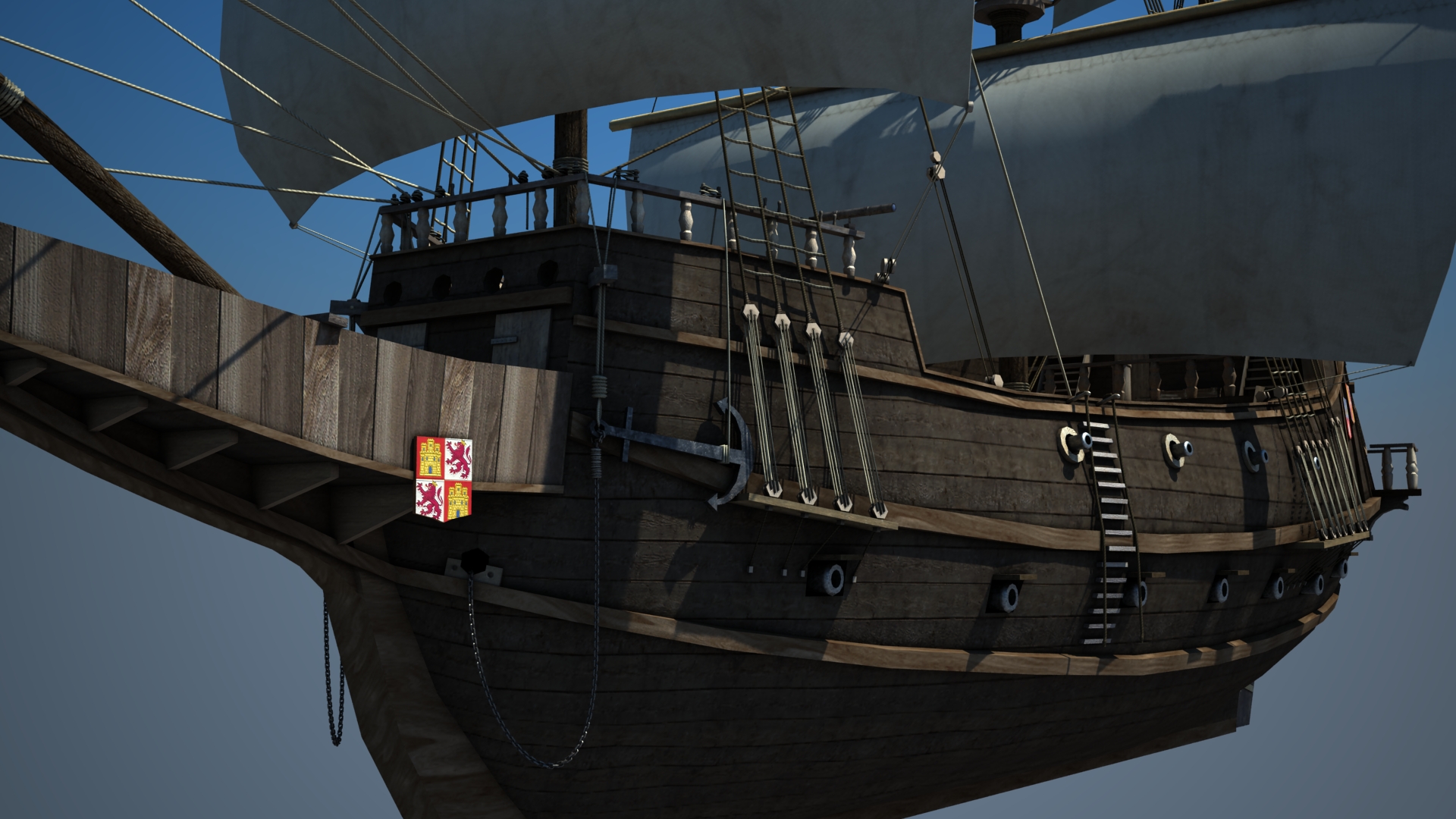 3D, Spanish Galleon